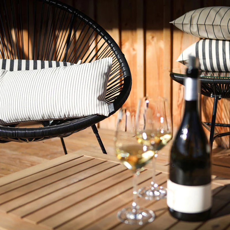 Coussin rectangulaire biface Sauvelade écru / Fleurs 70 x 45 cm