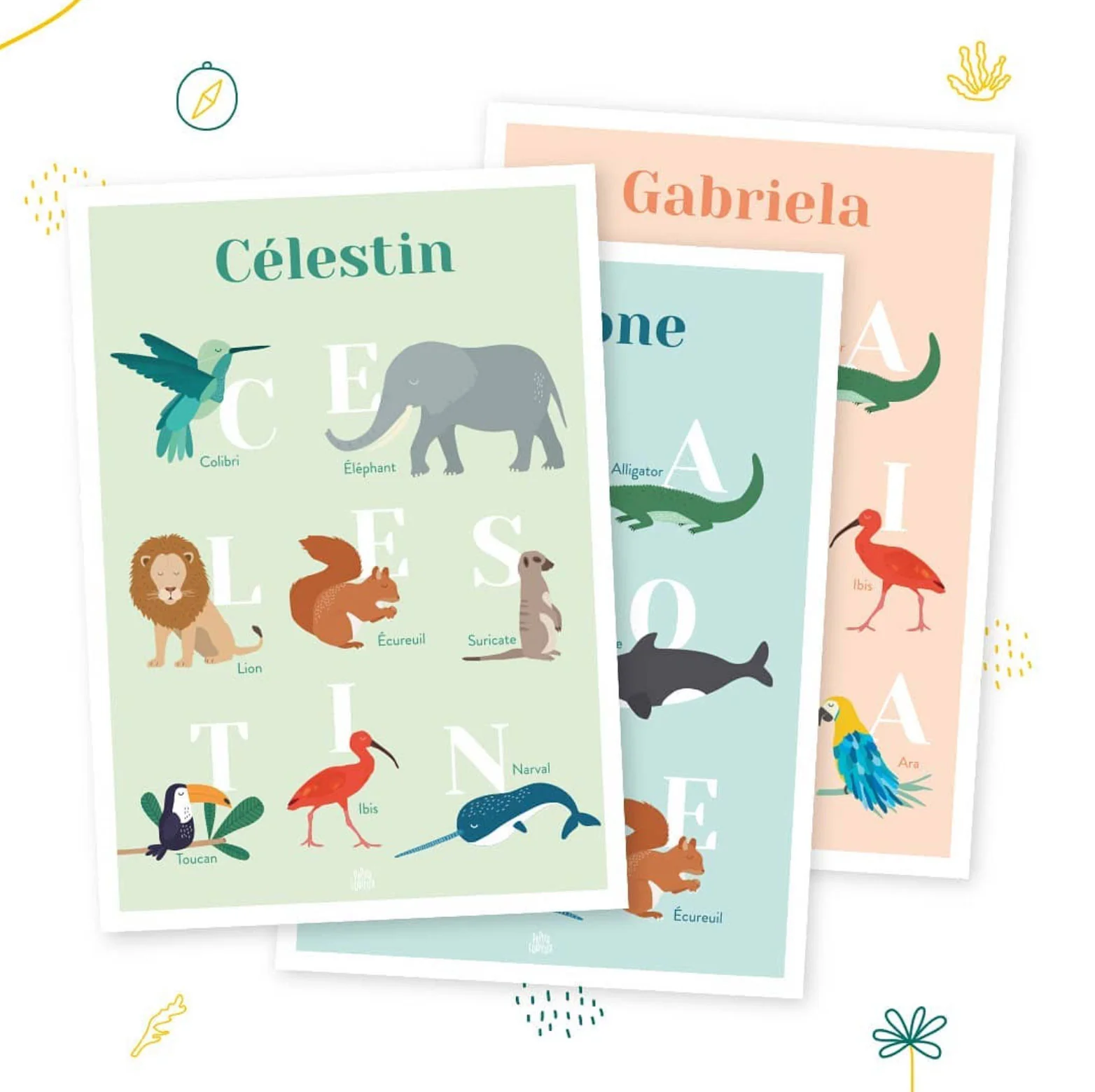 Abécédaire personnalisable - Animaux