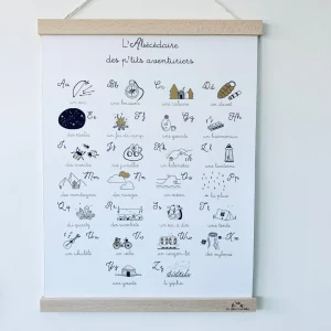 Abécédaire des p'tits aventuriers - Décoration murale pour enfant