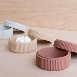 Porte savon design en bois recyclé et bio-plastique
