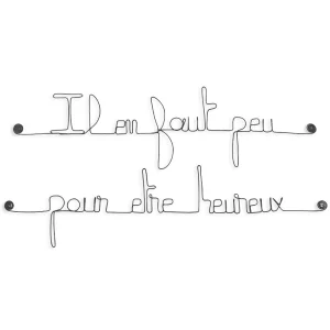 "Il en faut peu pour être heureux" - Bijoux de mur