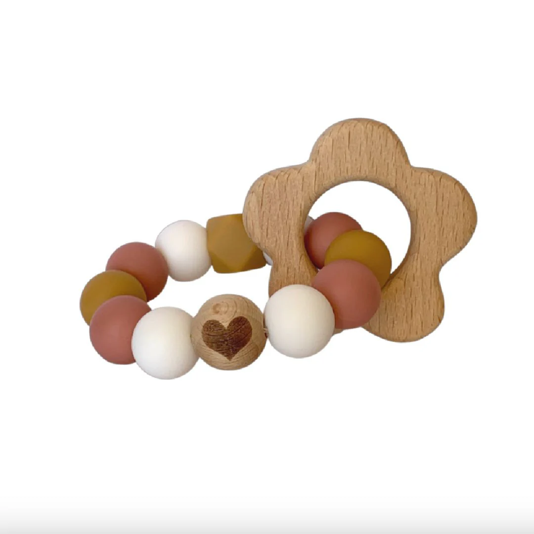 Hochet en bois Fleur – Image 2