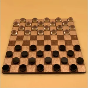 Jeu de dames en bois - Dames de voyage