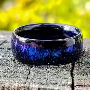 Bague arc en ciel bleu marine