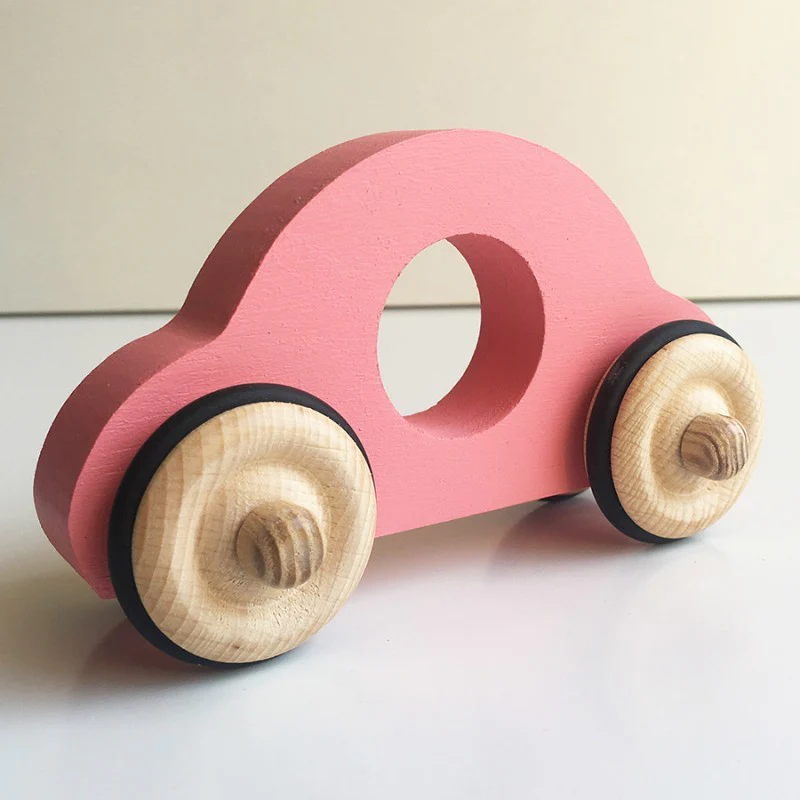 Petite voiture Anatole en bois rose – Image 3