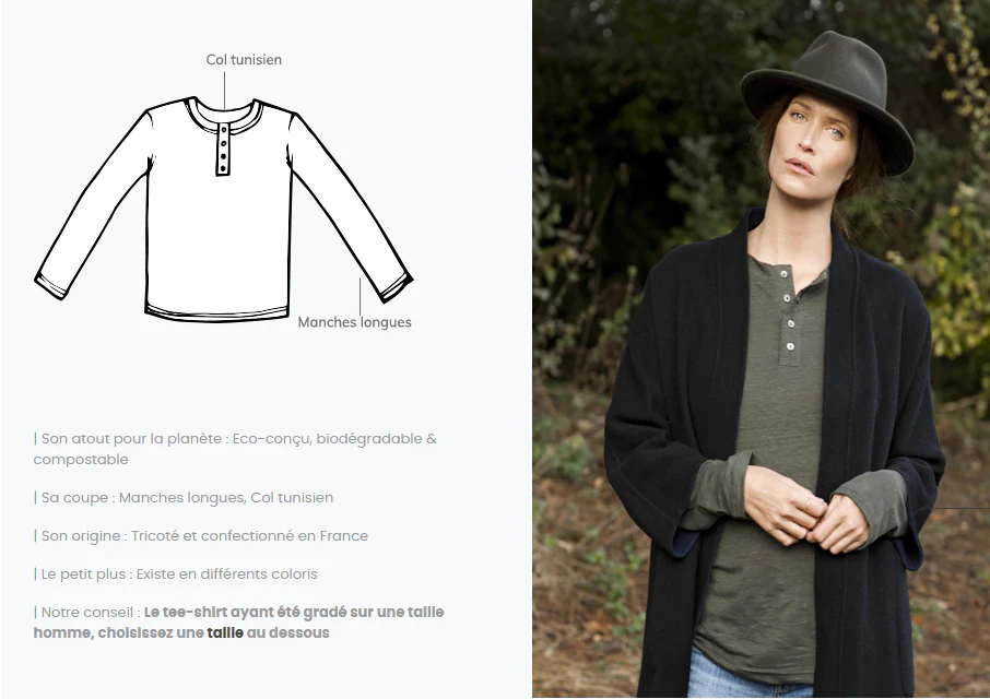 Tee-shirt en lin "Jamaislinsanslautre" femme – Image 5