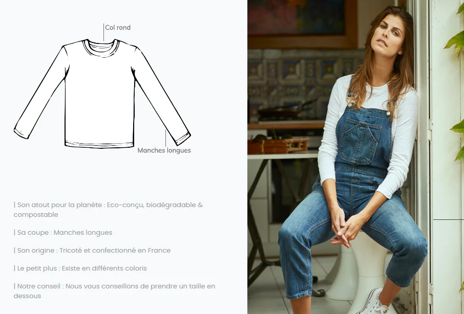 Tee-shirt en Lin "Malin" Femme – Image 4