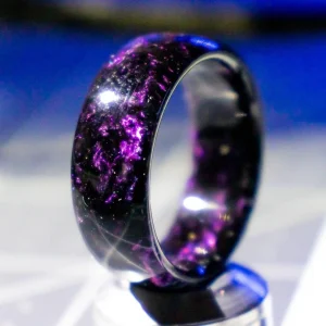 Bague arc en ciel violet