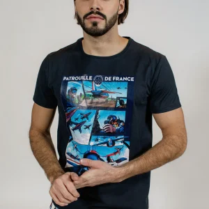 T-shirt bleu marine SKY TRIM