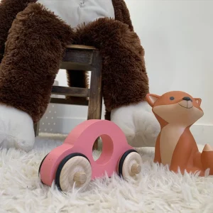 Petite voiture Anatole en bois rose