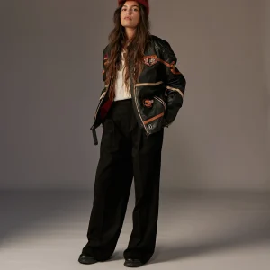 Veste en cuir noire R66 VEGAS