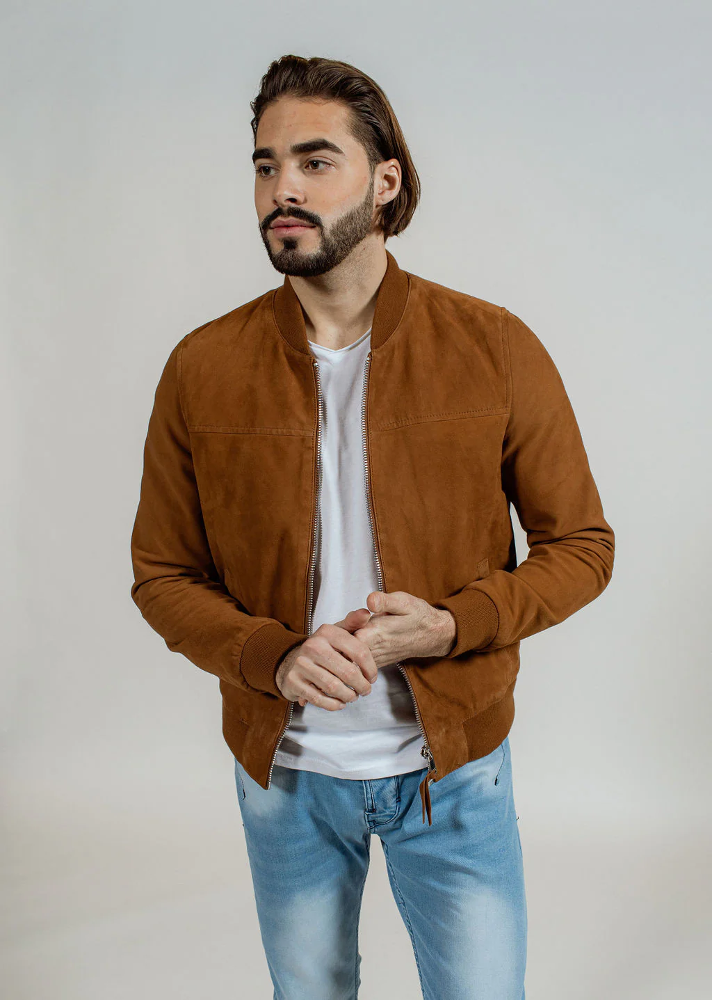 Blouson En Cuir Bower 3 African camel