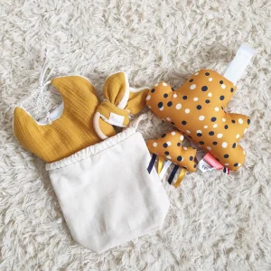 Coffret Bébé en promenade Moutarde by ETHIQ