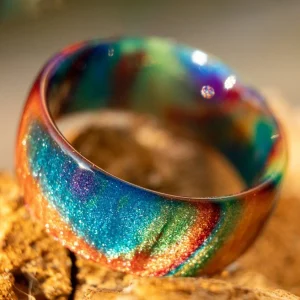 Bague arc en ciel Multicolore