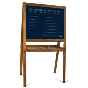 Grand tableau dessin d'écolier en Bois teinté chêne