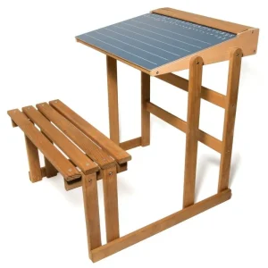 Bureau d'écolier en bois - Pupitre