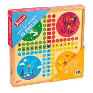 Coffret de Jeux Classiques - 80 règles tout en bois
