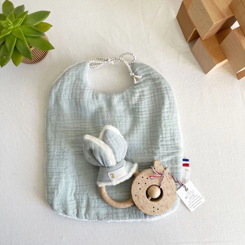 Coffret duo lapinou vert opaline