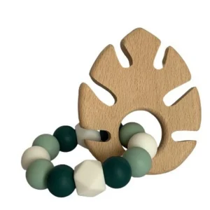 Hochet en bois Feuille