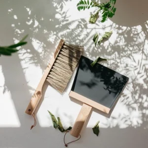 Coffret pelle à poussière et balayette "Clynk"