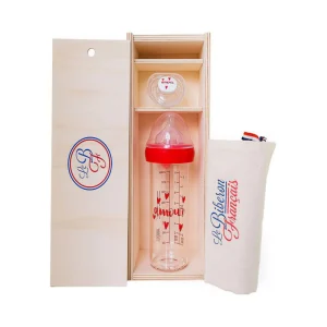 Coffret biberon en verre - Amour