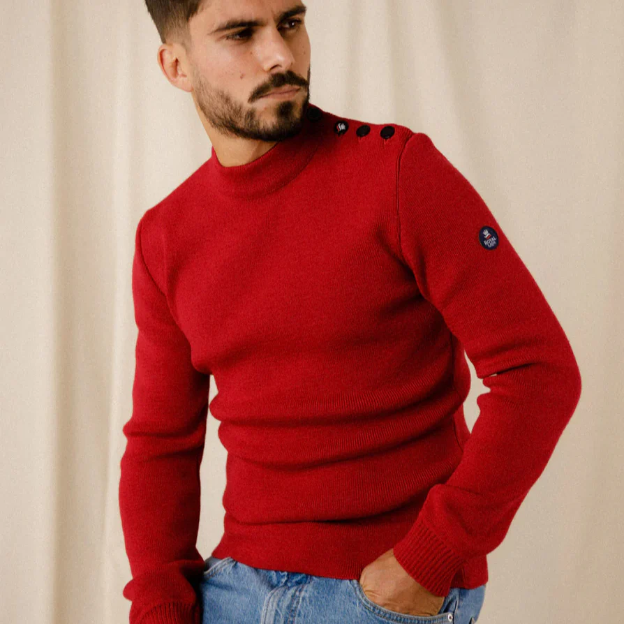 Pull marin uni KLASEL UH1 rouge – Image 2