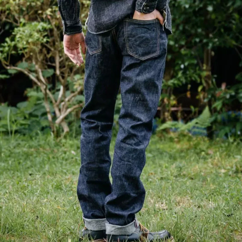 Jeans 0605 natural taper 'legacy blue' 14,7oz - Momotaro – Image 5