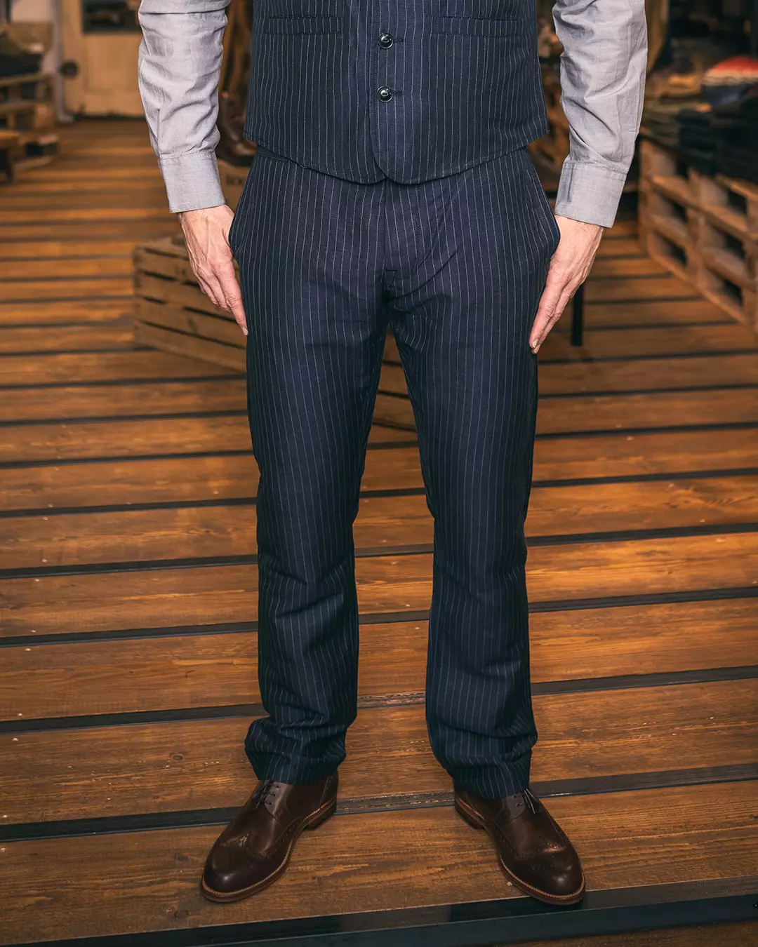 Pantalon 1923 buccanoy Chicago blue - Pike brothers – Image 2