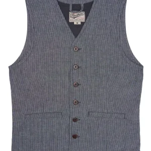 Gilet 1905 Grey striped linen - Pike brothers