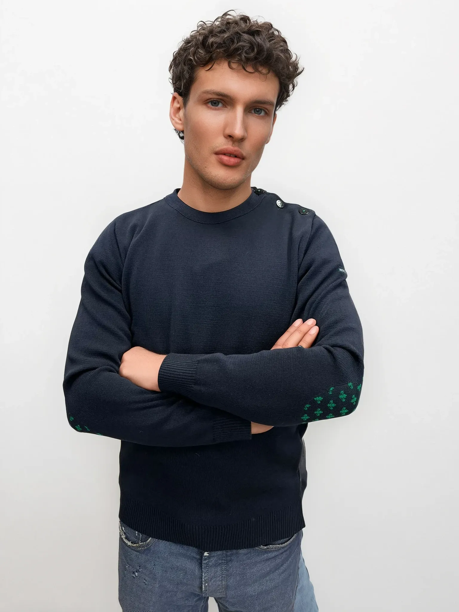 Pull marin "Bétahon" Lys 50% laine