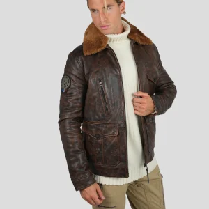 BLOUSON EN CUIR CANADIAN AERONEF