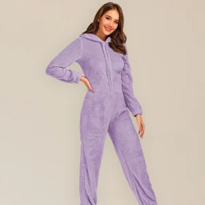 Combinaison pyjama mauve