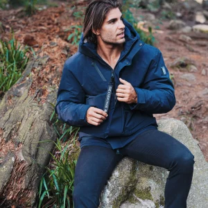 Blouson bleu marine DIAMOND FLAME