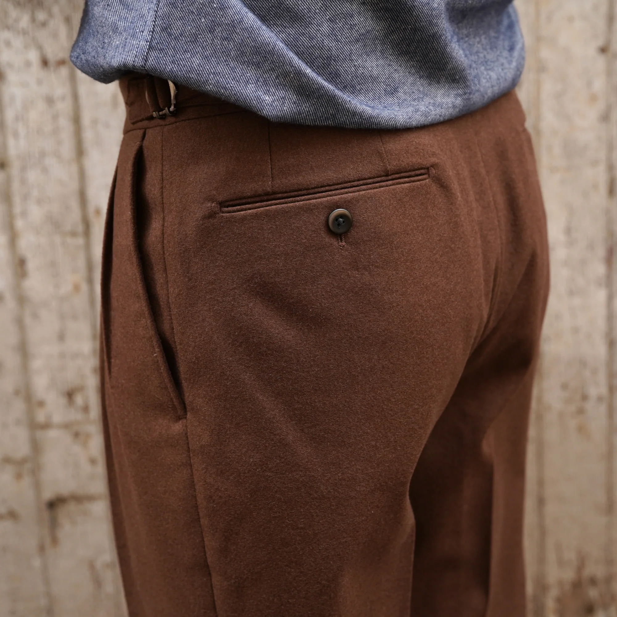 Pantalon 845 100% laine College flannel - Echizenya – Image 9