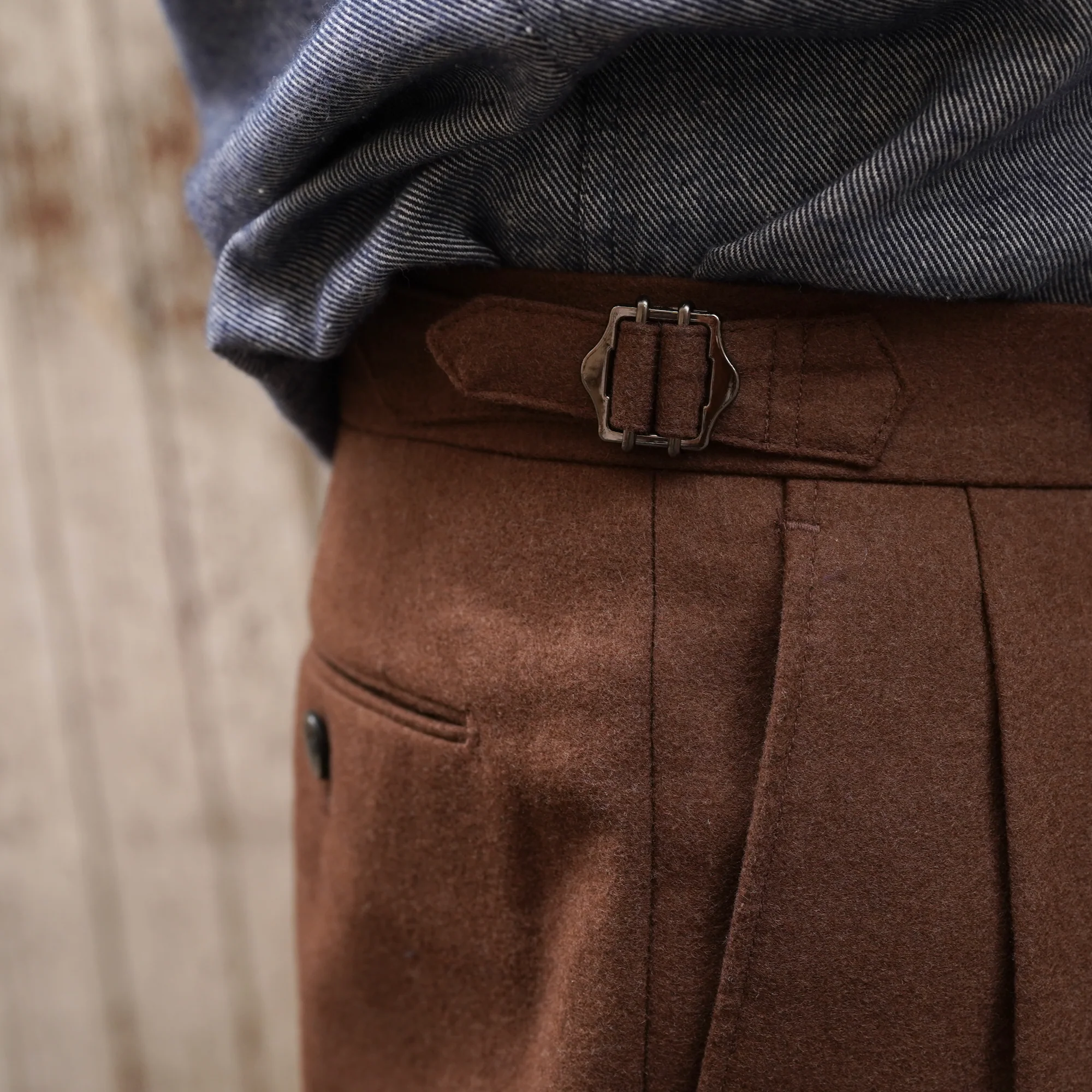 Pantalon 845 100% laine College flannel - Echizenya – Image 6