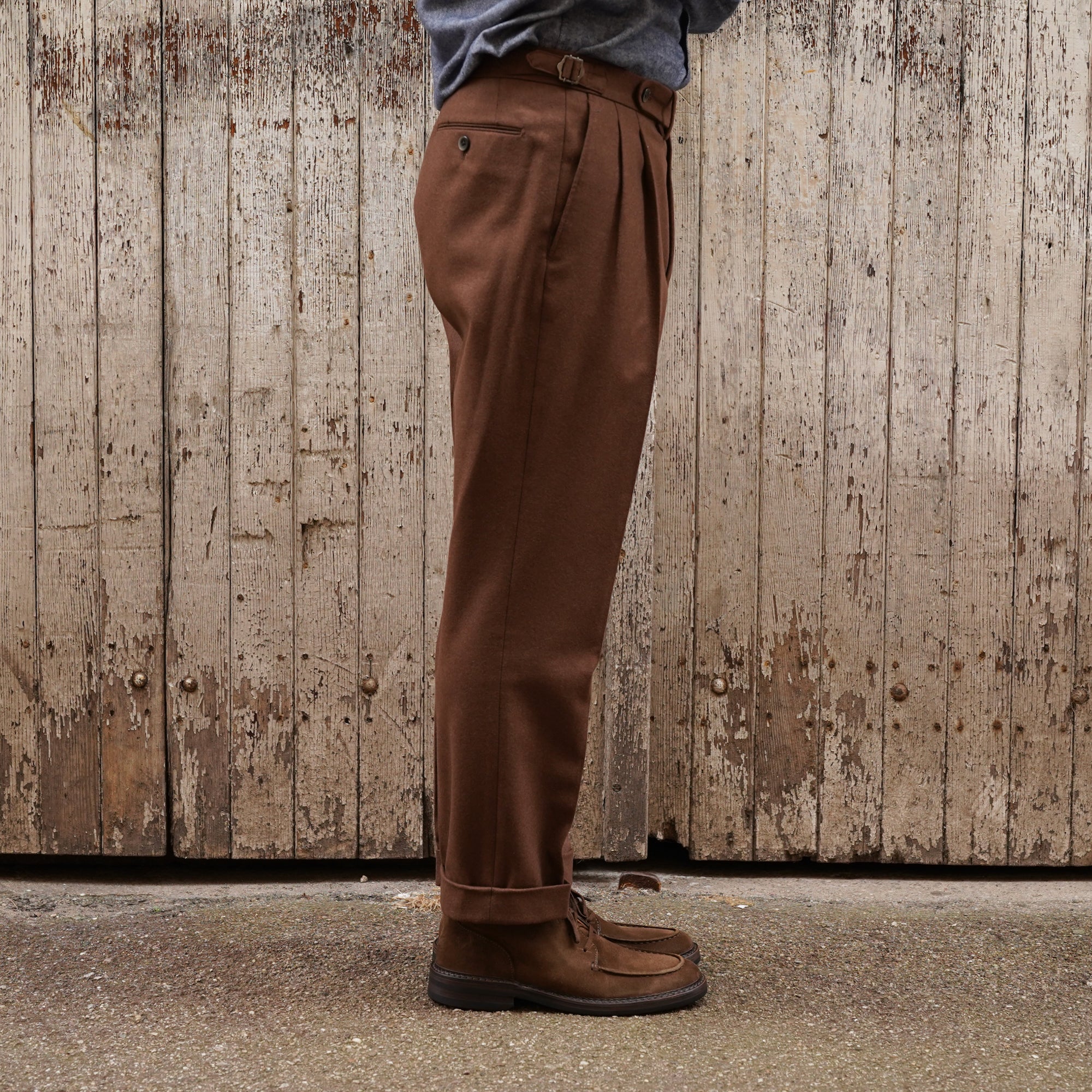 Pantalon 845 100% laine College flannel - Echizenya – Image 5