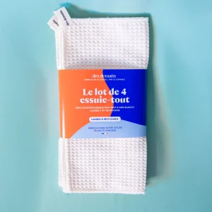 Lot de 4 essuie-tout réutilisables