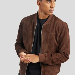 Blouson en cuir marron BOWER 2 AFRICAN