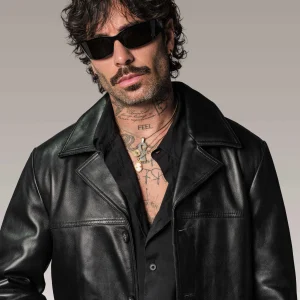 Veste en cuir noire BRASCO LEGEND