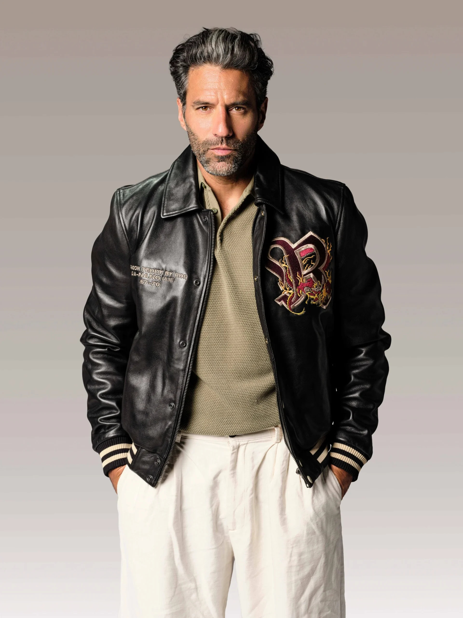 Blouson en cuir noir BRUCE LEGEND – Image 5