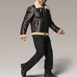 Blouson en cuir marron REAGAN QUEENSTOWN