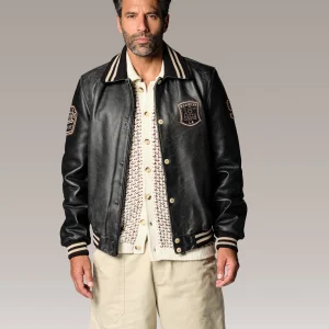 Blouson en cuir noir SKATBOARD COHIBA