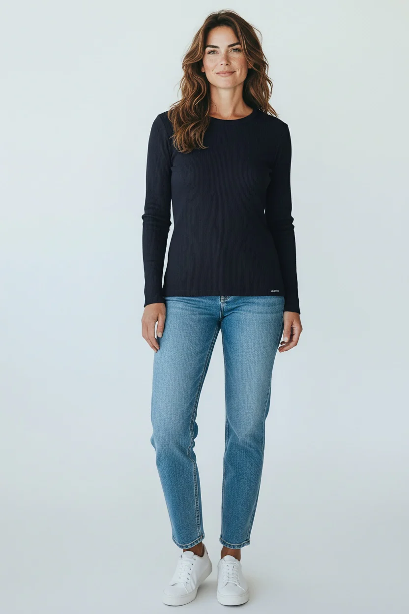 Pull col rond "Alizée" 100% laine mérinos