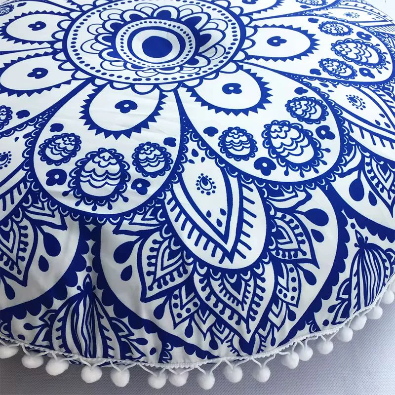Coussin méditation bohème avec mandalas – Image 4