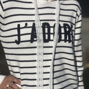 Pull marinière J'adore