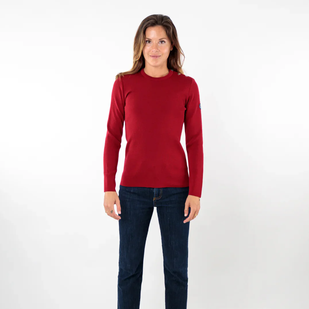 Pull marin uni KLASEL UF1 Rouge Malaga – Image 3
