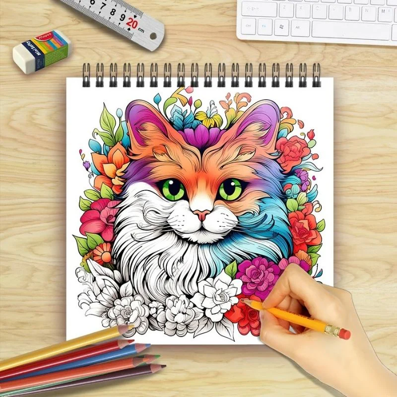Livre de Coloriage Chat Mystérieux – Image 2