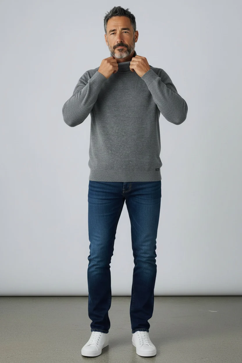 Pull col roulé "Molène" – Image 2