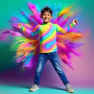 T-shirt de compression pour enfant “Cosmo Glow”