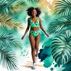 Maillot de bain taille haute "Toucan Spirit"